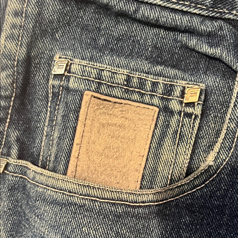 FUBU Dark Blue Relaxed Men's Jeans - Picture 3 of 7